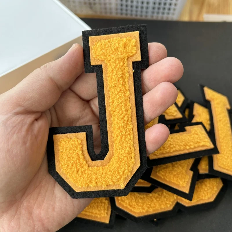 4 Inch Hoodie Letter Chenille Letter Embroidered Patch Iron On Applique for Personalized DIY Clothing
