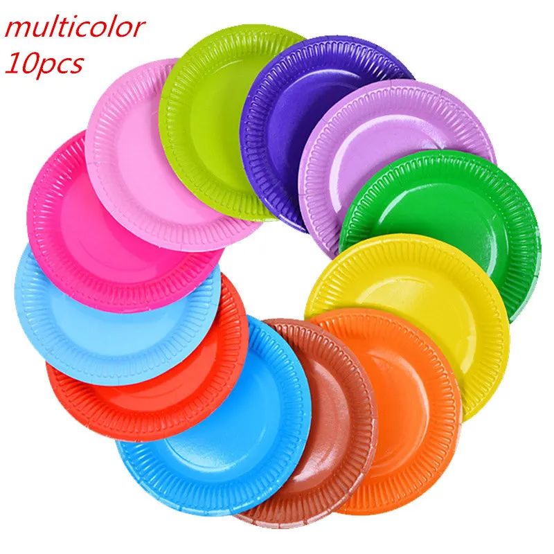 Description Picture 2 of itemSolid Color Disposable Tableware Set Party Supplies Paper Plates Cups Wedding Birthday Party Decorations Adult Favor