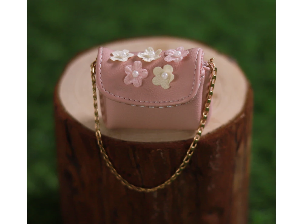 Neo Blythe Bossa de pell floral rosa nina 8