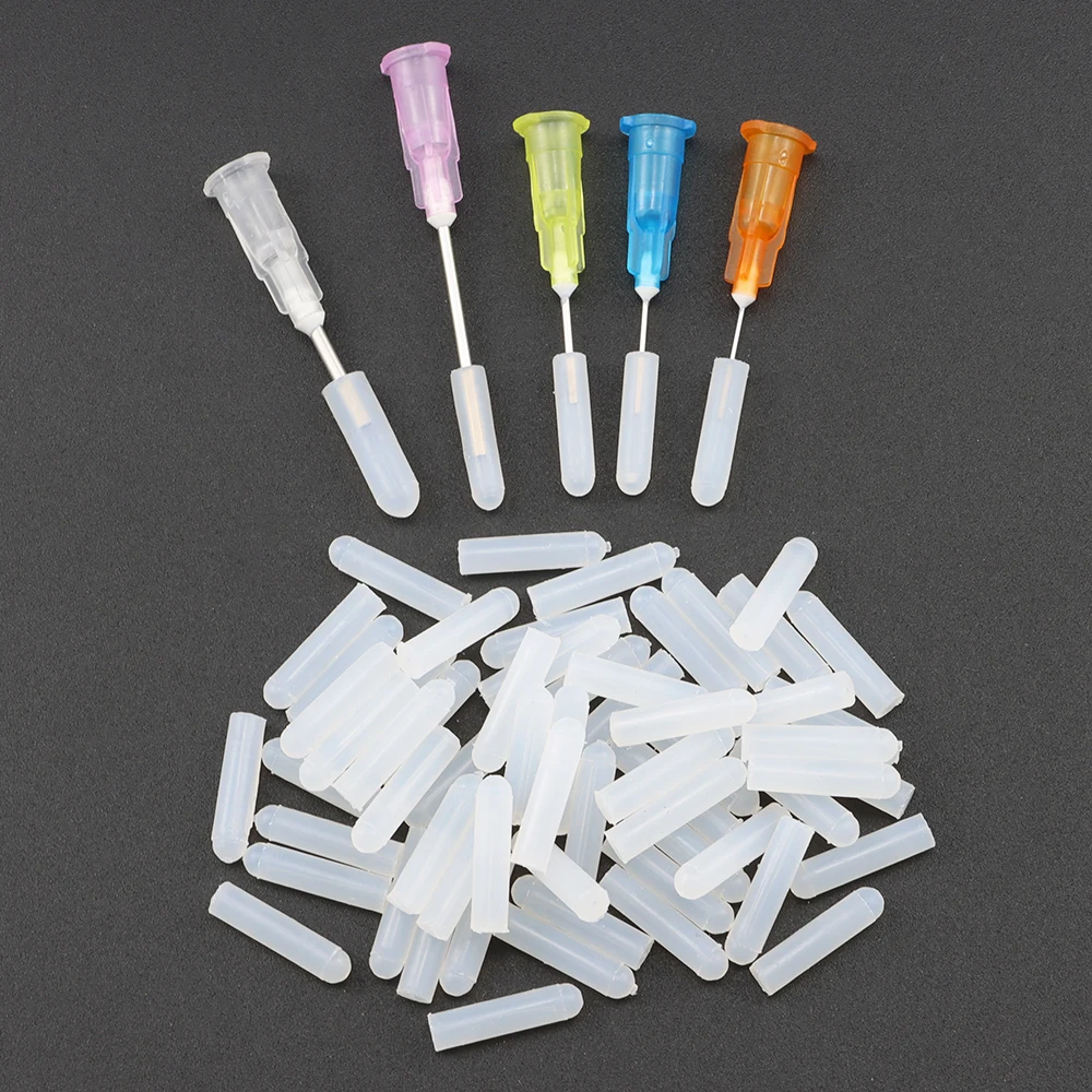 50/100/200pcsDispensingNeedlesiliconecapglueneedleProtectiveCoverSyringeNeedlePreventGlueFromSolidifying-AliExpress1420