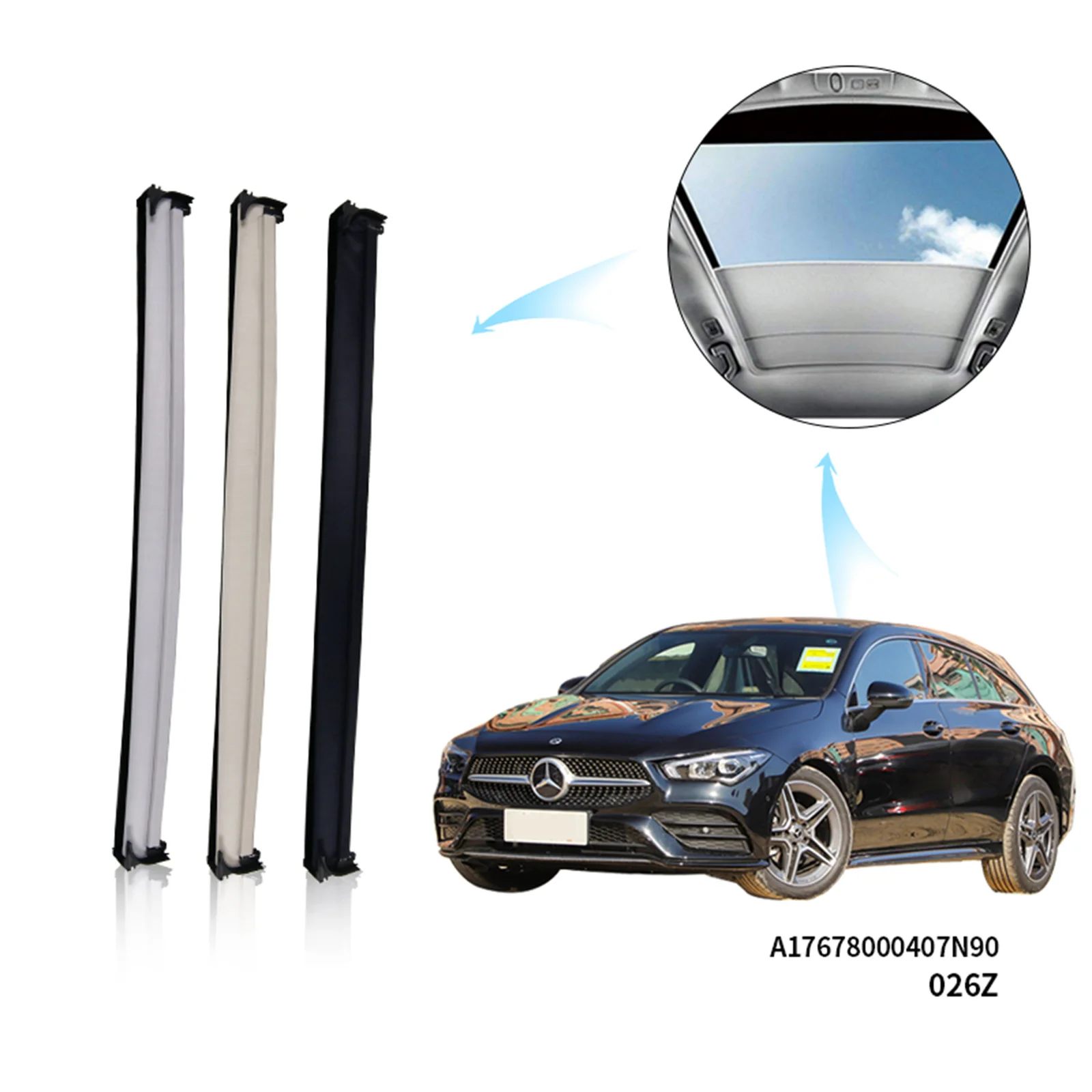 Навесы и сборка Sunroof подходят для Benz CLA после 2014 года OE:A17678000407N90 |