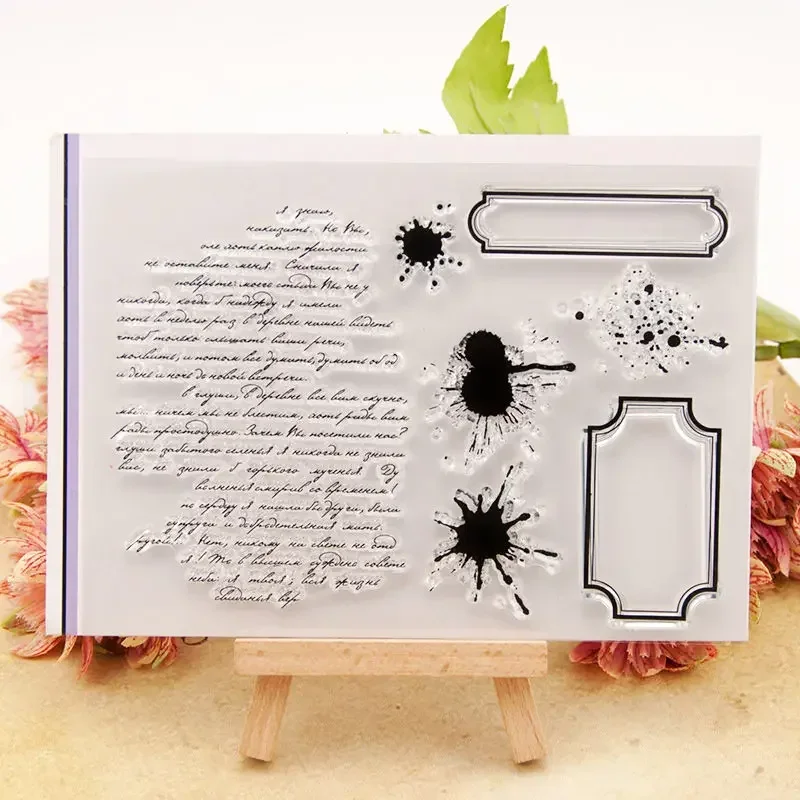 Text label Clear Stamp Transparent Silicone DIY Stamp Seal Sheet for Scrapbooking Making Album Photo Handmade Decoration for clear stamps, clear rubber stamps