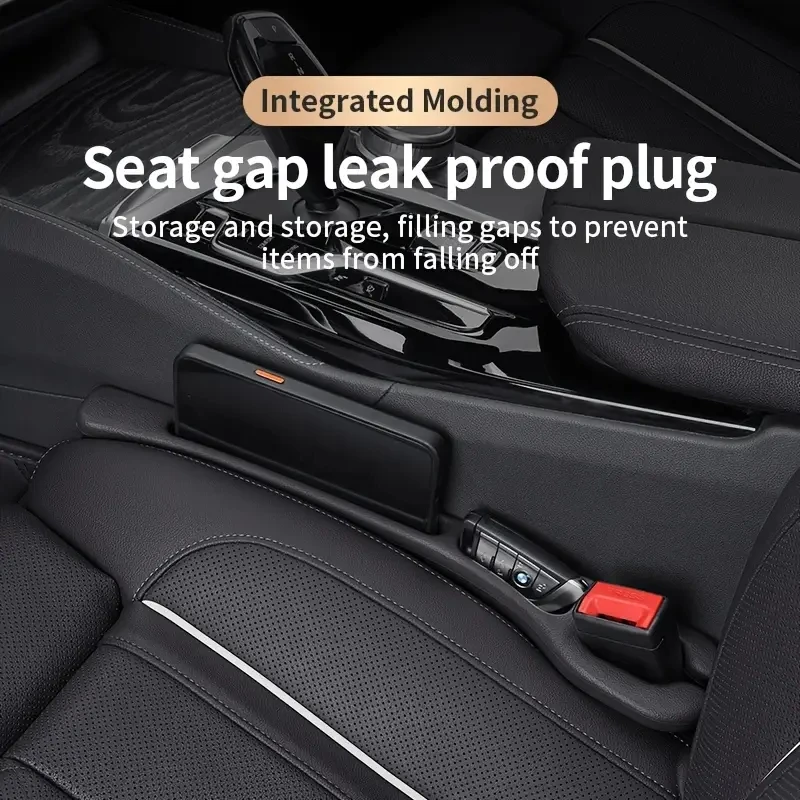 Car Seat Gap Stuff Side Seam Leakproof Storage Organizer Car Two Grooves Seat Gap Plug Strip Interior Accessories 2pc car seat gap plug
