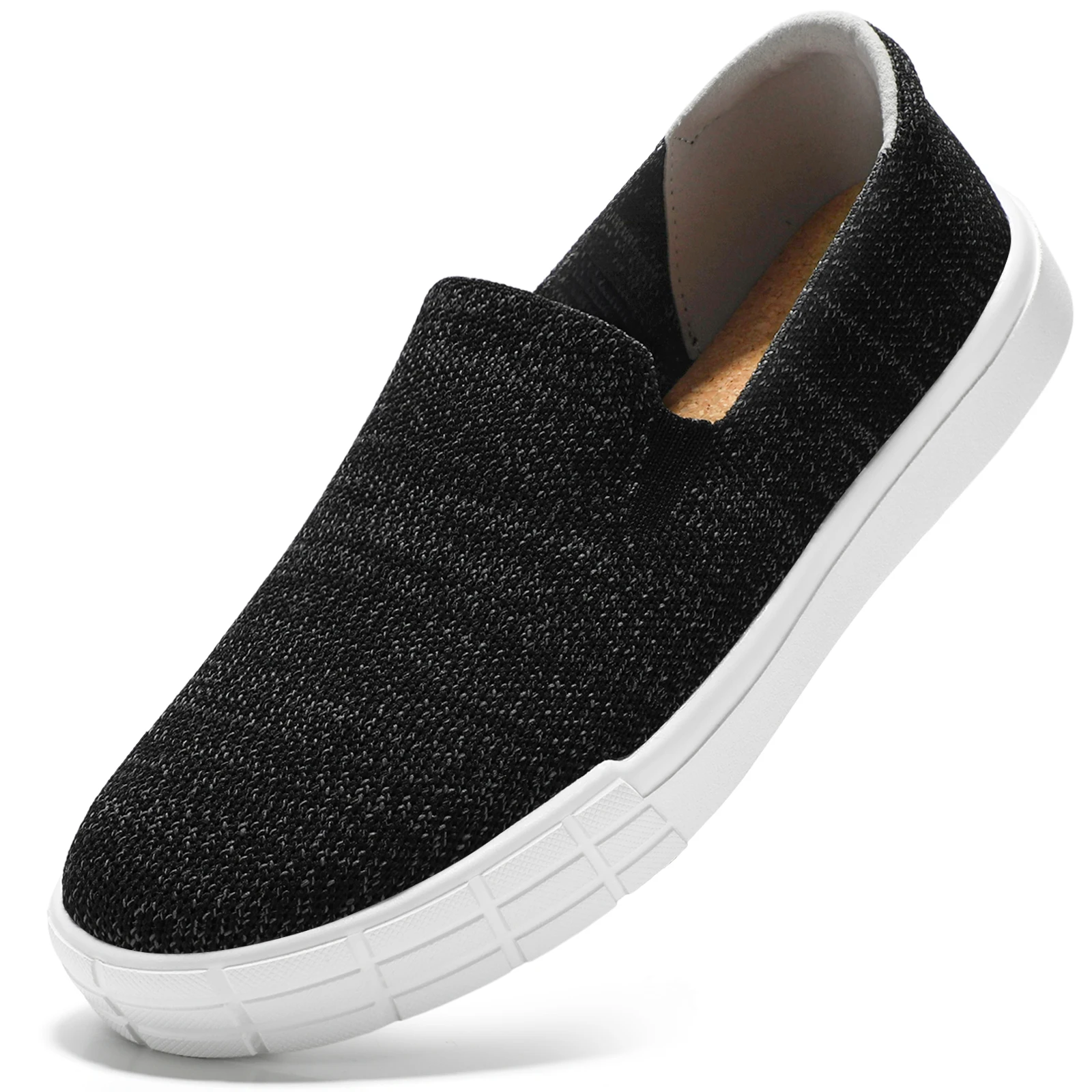 Womens Wide Toe Box Shoes Barefoot Shoes Knit Casual Slip on