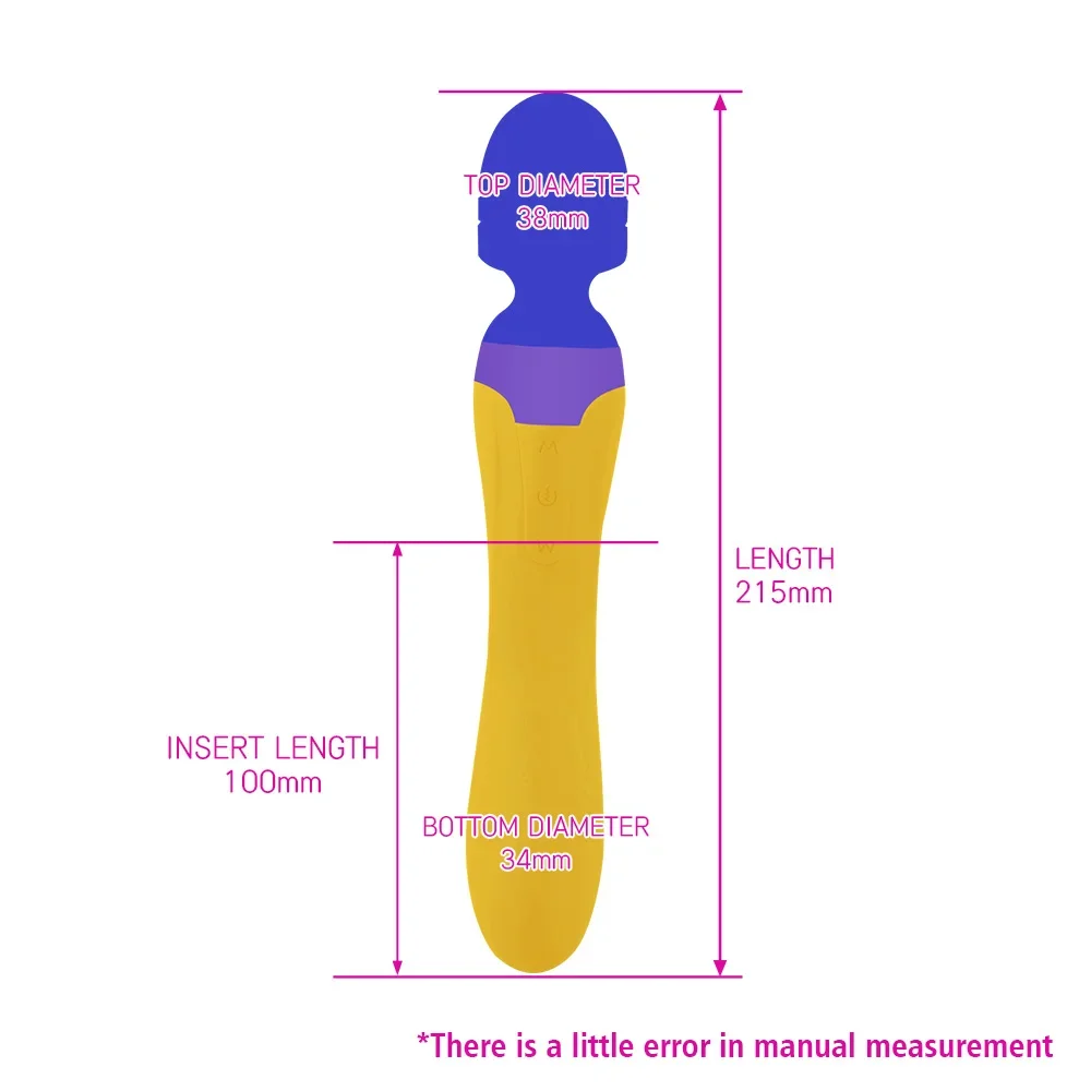 Double Head Powerful Clit Vibrators for Women AV Magic Wand Massager G Spot Orgasm Clitoris Women's Dildo Stimulator Masturbator