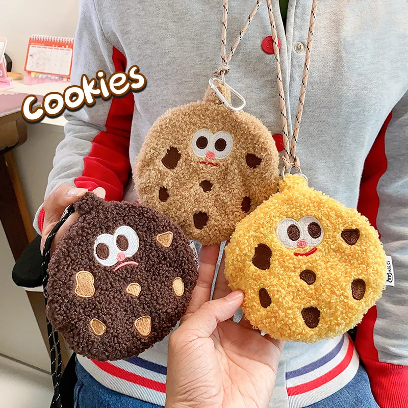 Cartoon Yellow Cookie/black Cookie/brown Cookie Hanging Neck Bag, Plush  Coin Purse Headphone Bag, Funny Cute Practical Crossbody Bag Gift, Girls  Female Small& Portable Crossbody Coin Bag Travel/tour/outgoing Gift Present  - Temu