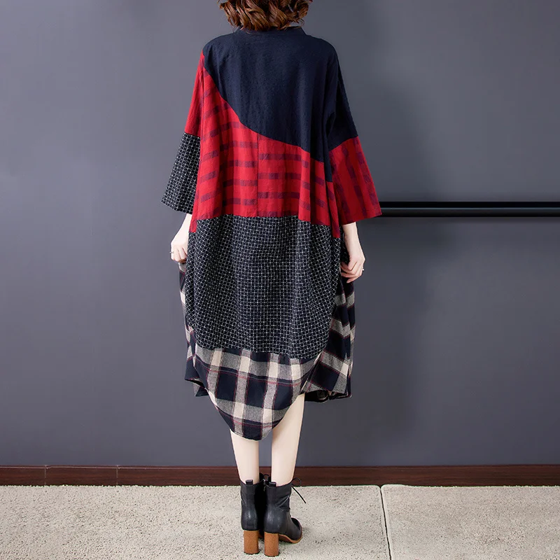 2025 Spring New Large Size 4XL Loose Fashion Women's Retro Ethnic Style Cotton Hemp Temperament Long Coat Windbreaker for Women