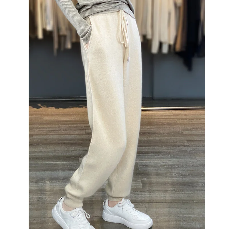  Womens Winter High Waisted Sweatpants Drawstring