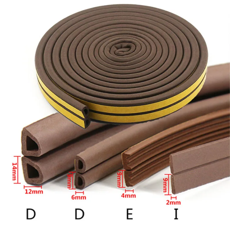 Multi-Purpose Self-Adhesive Weatherproof Seal Tape - Dustproof and Soundproof Insulation in White/Black/Grey