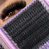 800 bouquets de faux cils, longueurs mixtes 9-16mm, courbure D, bouquets de cils volumineux et denses, extensions de cils réutilisables, aspect naturel 6