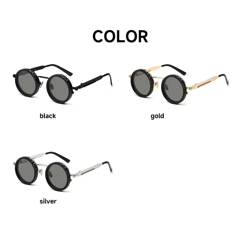 Polarized Round Sunglasses Men ND9 Adjustable Dimming Sun Glasses Women Retro Punk Fishing Eyeglasses Outdoor Shades UV400 - Image 5