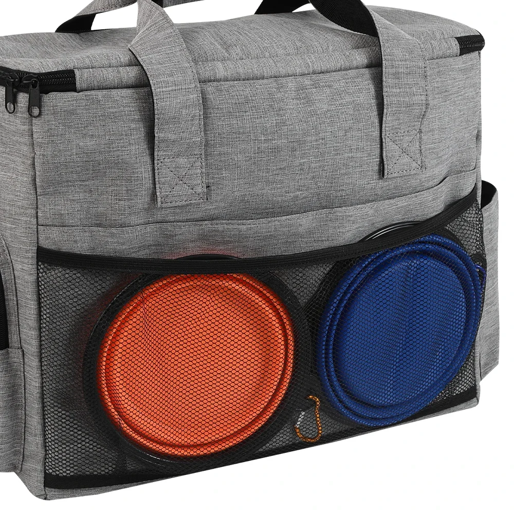 Large 5 PCS Dog Travel Bag for Supplies, Weekend Pet Travel Set , Airline Approved Tote Organizer with Multi-Function Pockets