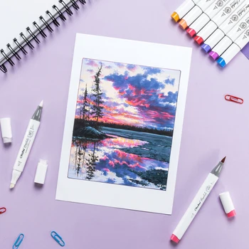 Ohuhu Honolulu 104 Colors Marker Pen Set Alcohol Art Markers Refillable Dual Tips Sketching Drawing Manga School Art Supplies 2