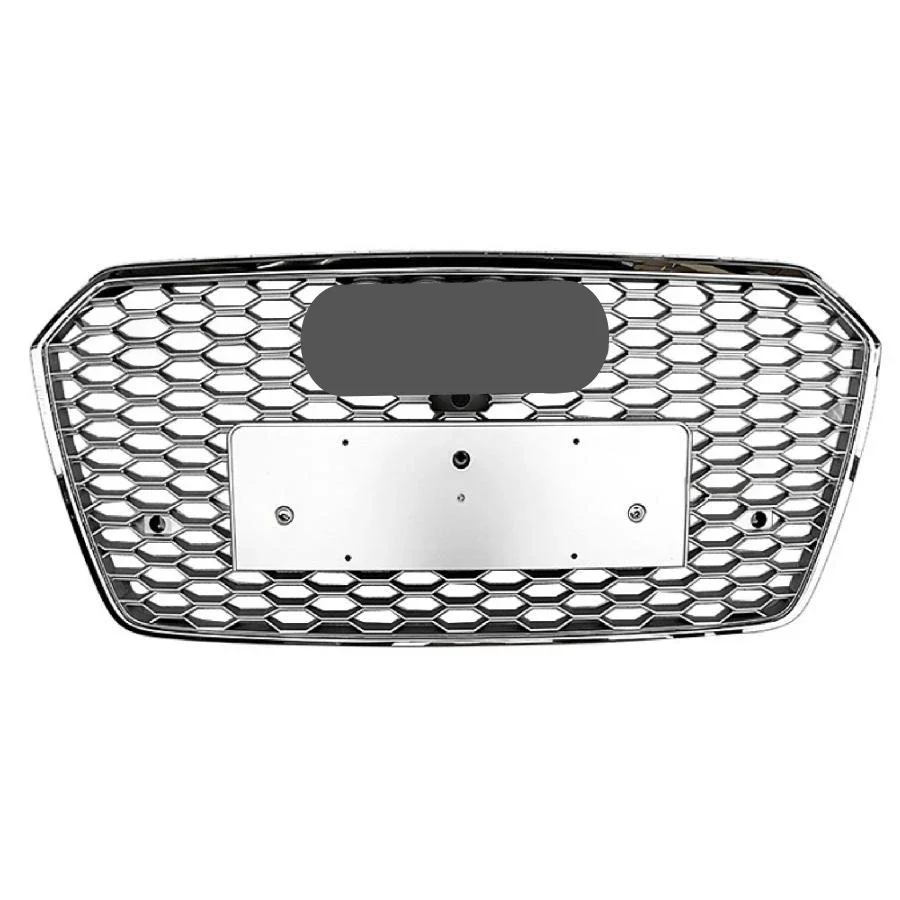 

For RS7 Style Front Sport Hex Mesh Honeycomb HoodGrill Gloss Black For Audi A7/S7 2016 2017 2018 2019 CarAccessories
