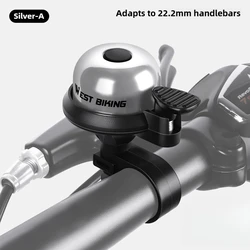 Durable Aluminum Alloy Bicycle Bell for Loud Mountain Bike Ride ( Silver - A)