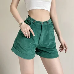 여성용 레트로 스타일리시 스트레이트 반바지, 하라주쿠 가을 여름 기본 10 대 스트리트웨어 의류, 올매치 인기 데일리 여성 바지