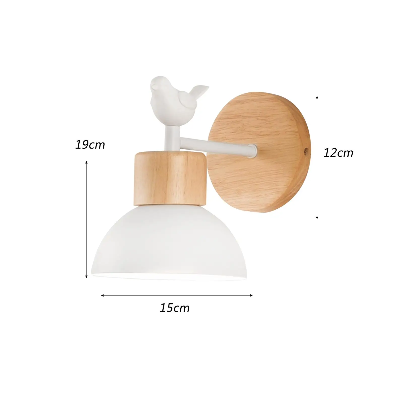 Bedside Wall Sconce Light Porch with Wood Base Hotel Dining Room Minimalist Bathroom Home Lighting Fixtures Bulbs Not Included