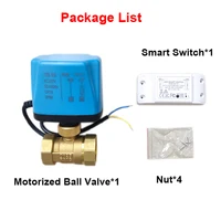 Tuya วาล์วไฟฟ้าอัจฉริยะไร้สาย, วาล์วน้ำจับเวลาวาล์วบอลวาล์วมอเตอร์ทำงานร่วมกับ Alexa Google AC220V บ้าน 6