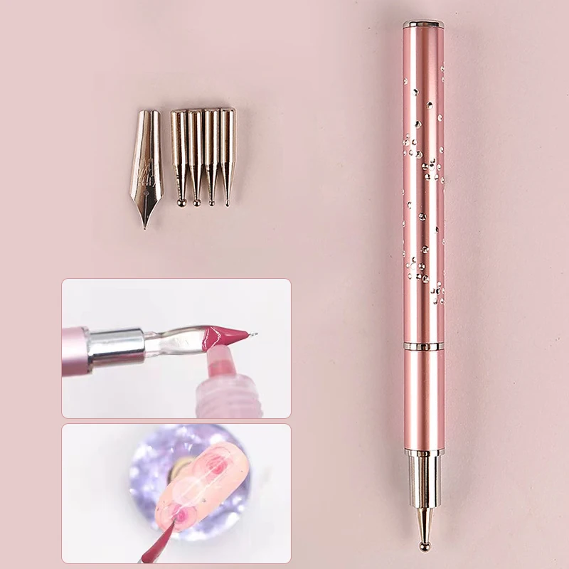NailArtCalligraphyPen5In1DottingToolsDiamondCrystalPainting