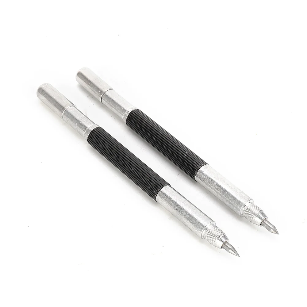 

2xDouble Ended Tungsten Carbide Scribing Pen Tip Steel Scriber Scribe Marker Metal Lettering Pen Hand Operated Tools