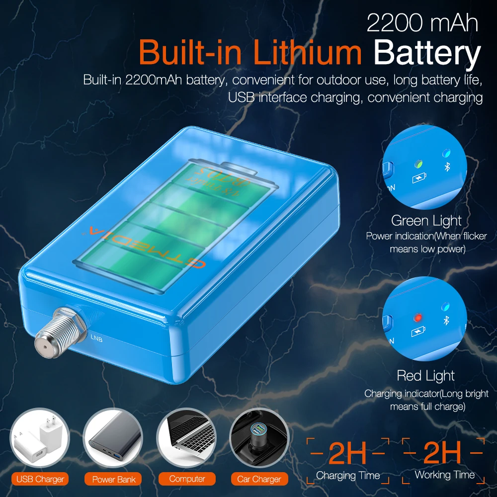 Localizador de Satélite Bt05 Dvb s2 Multi Decodificação Padrão para Android Ios Digital Bluetooth hd Satfinder Gtmedia-v8 - Image 4
