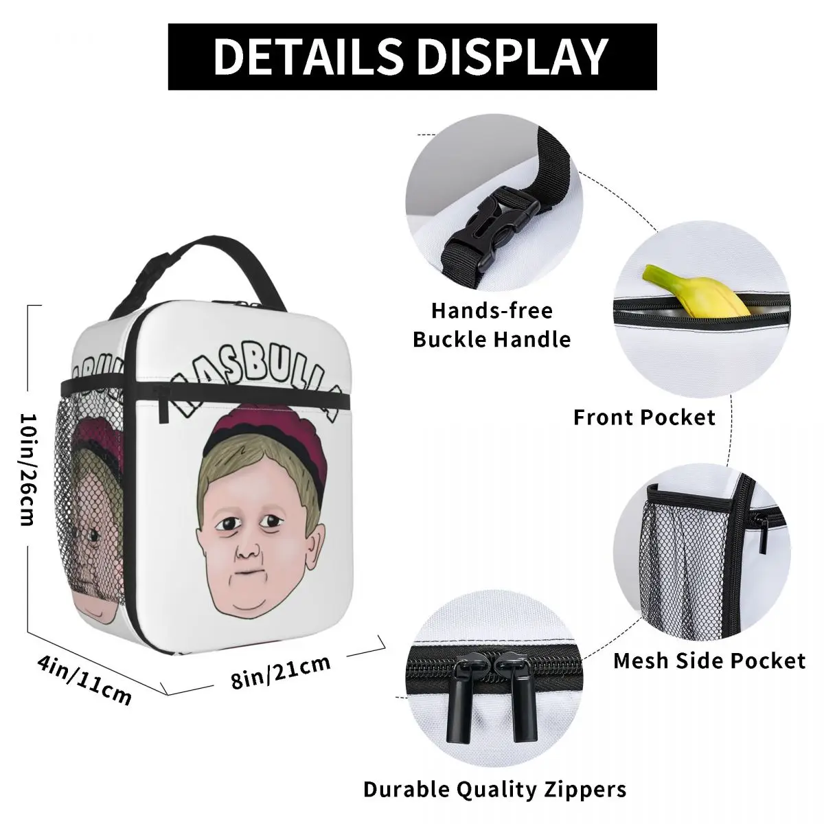 Insulated Lunch Boxes Hasbulla Mini Meme Merch Food Box Fashion Thermal Cooler Bento Box For Picnic