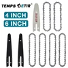 12-Pack 4/6" Chains,Home 4/6" Mini Chainsaw Accessories (Guide/Chain) Replacement Chains For Cordless Pruning Saws,Cutting Tools 1
