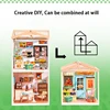 3D Puzzle Miniature House Coffee Shop Bookstore Convenience Store Assembly Toys with Lights Collection Decoration Christmas Gift 5