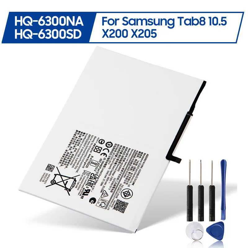 Original Tablet Battery HQ6300NA HQ6300SD For Samsung Galaxy Tab8 10.5 X200 X205 Genuine