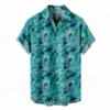 Summer Hawaiian Shirts Fish Printed Shirt Men Women Fashion Short Sleeve Blouse Men's Vocation Lapel Beach Camisas Sea 5