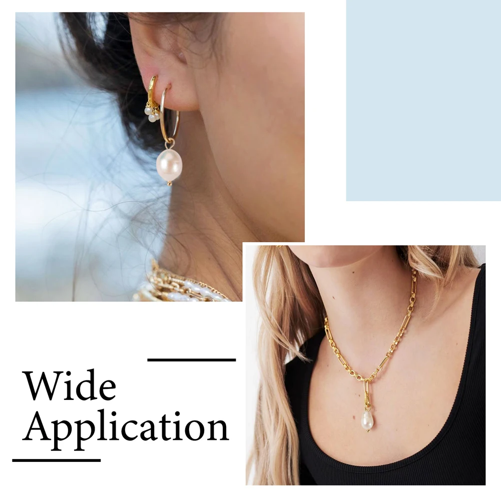 60Pcs Natural Freshwater Pearl Pendants Rice Charms For Jewelry Making Handmade Necklace Earring DIY Findings Suppies 13~17mm