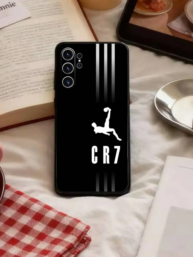 Elegant Black Soft Phone Case Featuring Iconic Football Legend Ronaldo Design