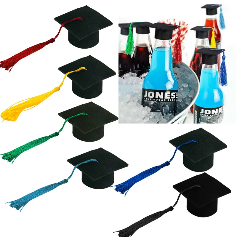 16 Tappi Decorativi Per Bottiglie Da Laurea - Con Nappa Colorata, Per Feste E Celebrazioni - Foto 2