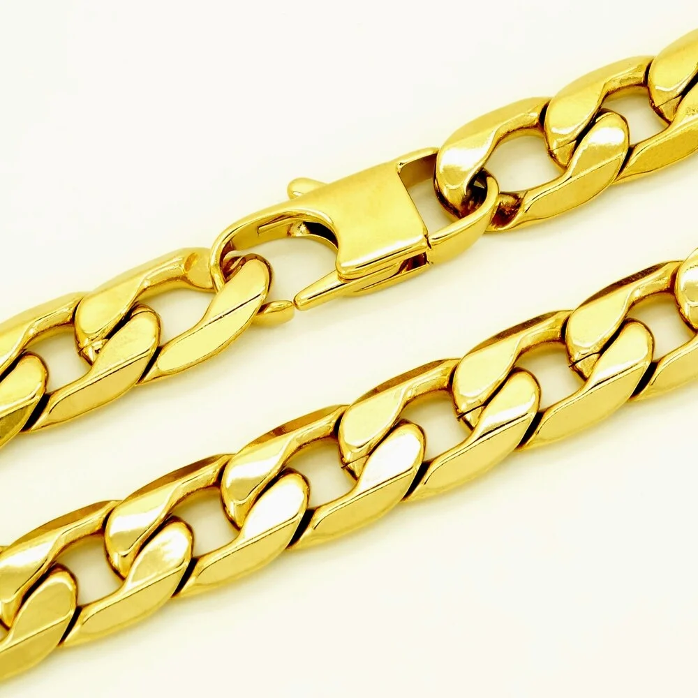 Chain Bracelet Men Women 6/8/10/12 Mm 8 Inches Curb Stainless Steel Punk Hip-hop Mens Jewellery Gift