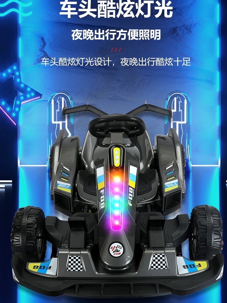 Adults can take children kart baby remote control car network red four-wheel car balance