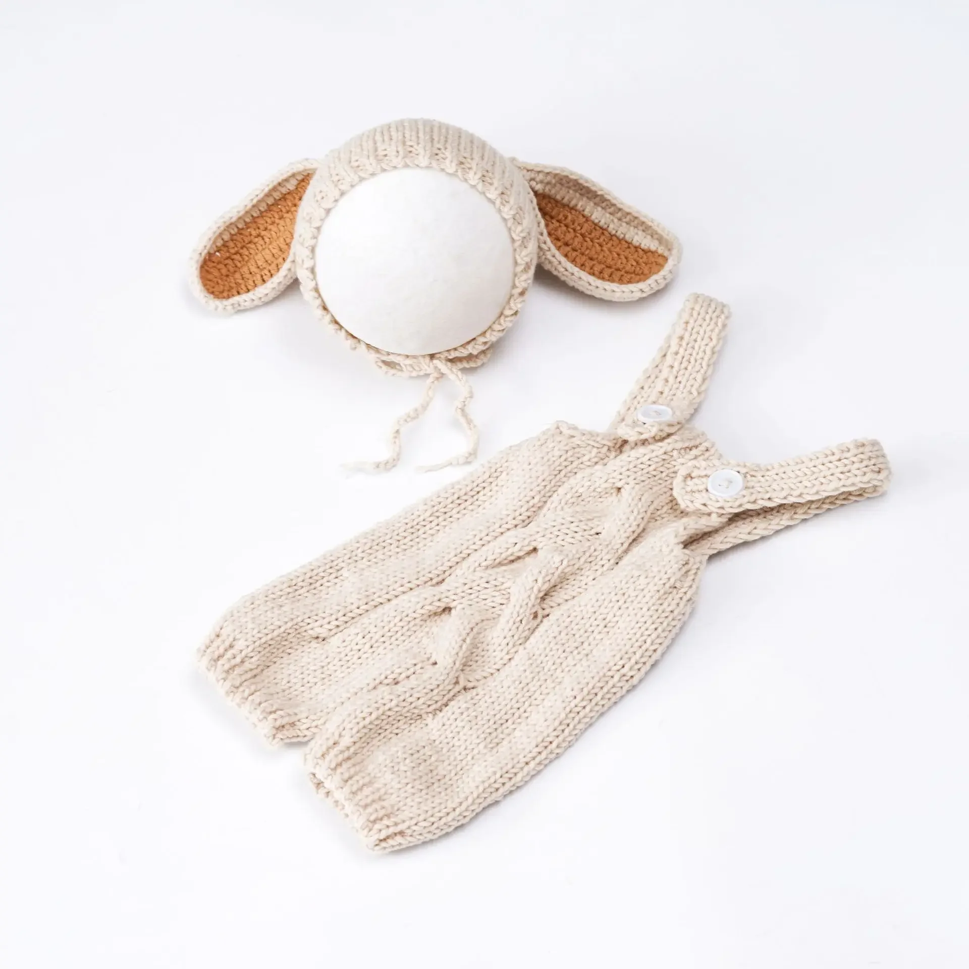 

New Baby Photography Clothing Newborn Photography Clothing Children Photography Knitted Big Ear Rabbit Set