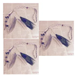 Bohemian Feather Headdress Hairband Accessory (3pcs white)