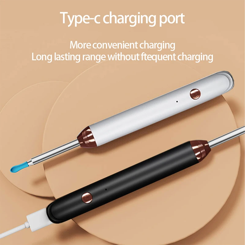 visual ear cleaner Tinsol Smart Visual Ear Cleaner 1296P Ear Sticks Otoscope USB C Charging Endoscope Wax Removal Tool Earpick Camera Health Care