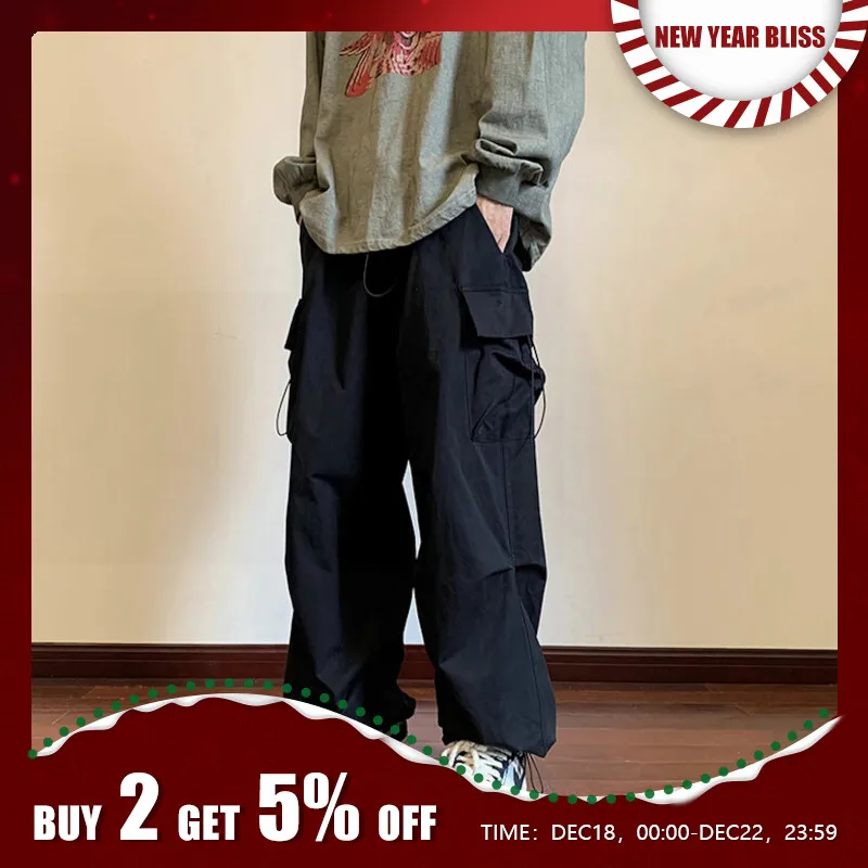 RUMAOZIA Pantalones Cargo Para Hombre, Baggy, Y2k, Paracaídas, Ropa Callejera, Estilo Harajuku, Gótico, Unisex, Sudadera, Pantalones Largos, Cintura Alta, De Los 90, Holgados, Joggers, Vintage, Hip