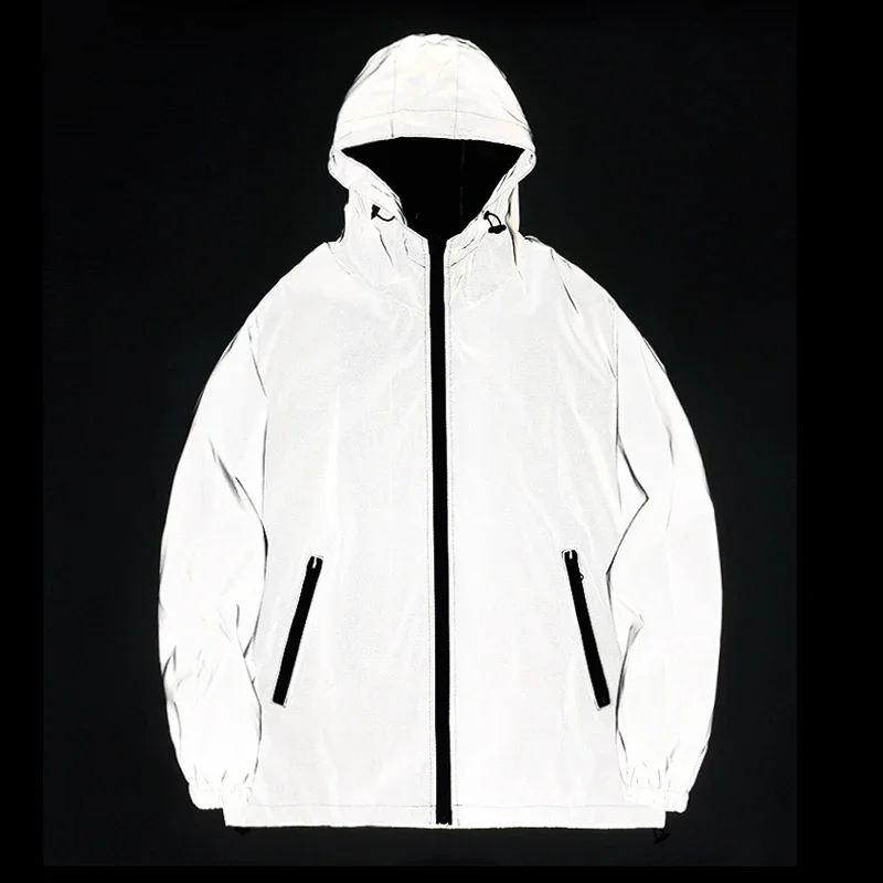 Reflective Jackets S-5XL Autumn Winter Men / Women Reflect Motorcycle Jacket Waterproof Windbreaker Hoodies