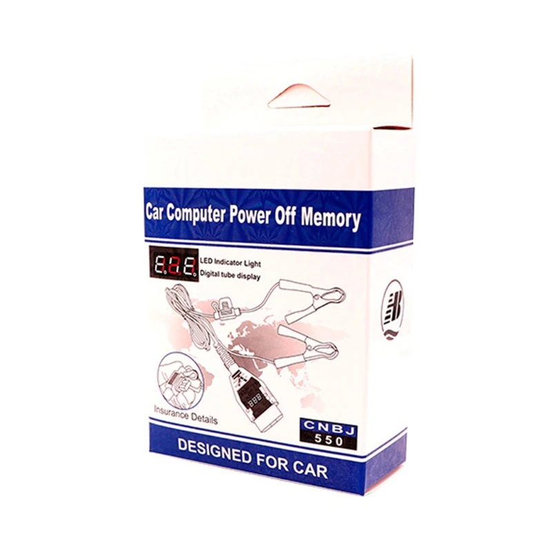 OBD2 Automotive Battery replacement Tool Car Computer Memory Saver Emergency Power Supply Cable Replacement D7YA 6