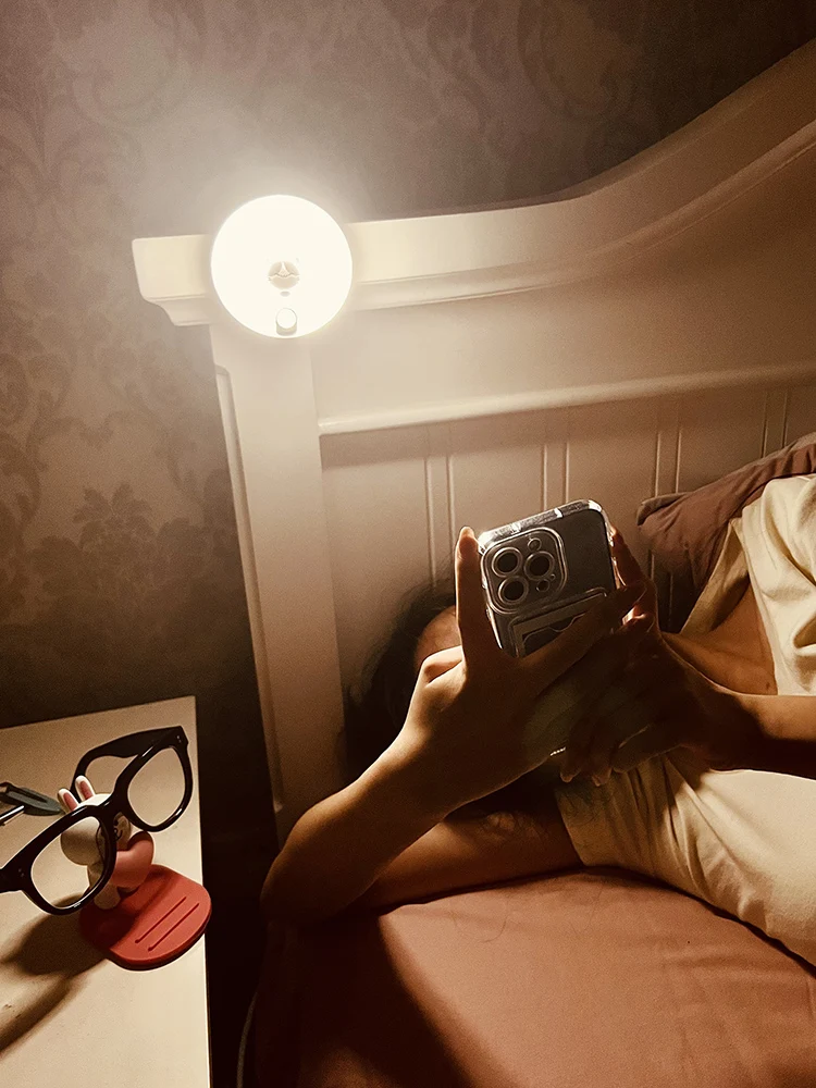 

Rechargeable Small Night Lamp Bedroom Sleep Light-Controlled Induction Baby Nursing Eye Protection Magnetic Cute Ins Girl