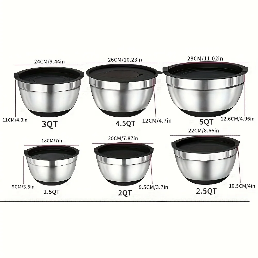 17-Piece Stainless Mixing Bowl Set 5