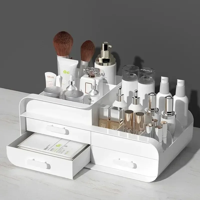 Desktop Makeup Organizer Cosmetic Storage Box Jewelry Nail Polish Drawer Organizer Container Lipstick Sorting Sundries Cases 2