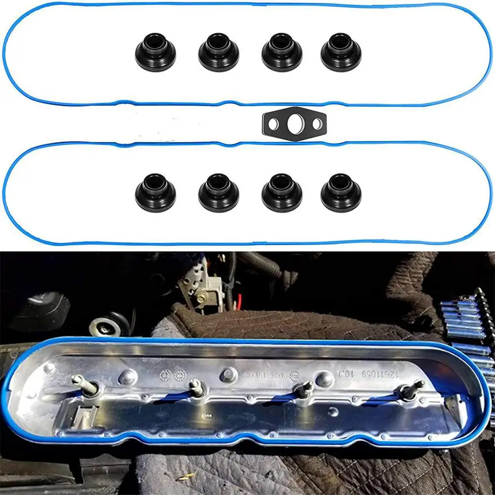 Cover Gasket Set Compatible for 97-16 4.8L 5.3L 6.0L Replace 12637683 VS50504R1 Automobile Parts