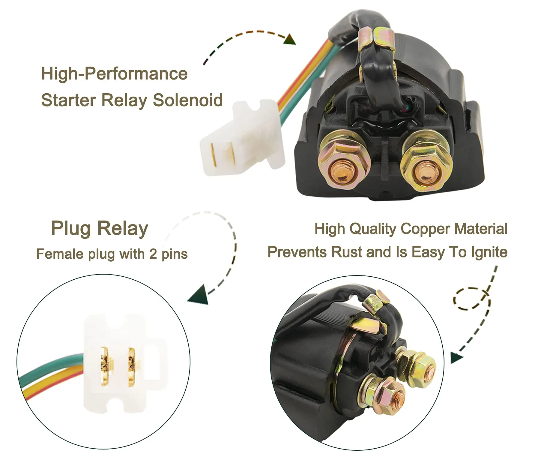 Engine pull starter starter motor set GY6 starter for 150cc 125cc etc. scooters
