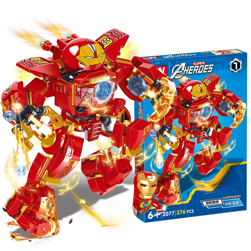 Lewan 2077 Steel Mech American Team Killer Building Set - Boy Toy Gift