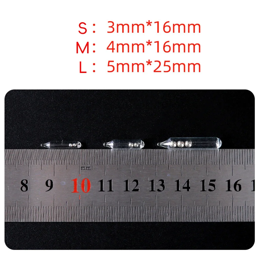 10pcs/lot 3mm 4mm 5mm Lure Jig Rattles for Soft Bait Glass Tube Rattle Shake Attract Fly Tie Tying Fishing Accessories