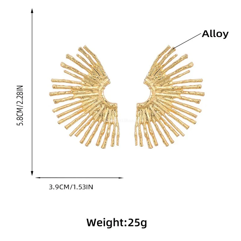 Flower Earrings Geometric Earrings 1 Pair Fashion Alloy Half Sun Flower Women's Fashion Party Vintage Metal Stainless Steel Boho