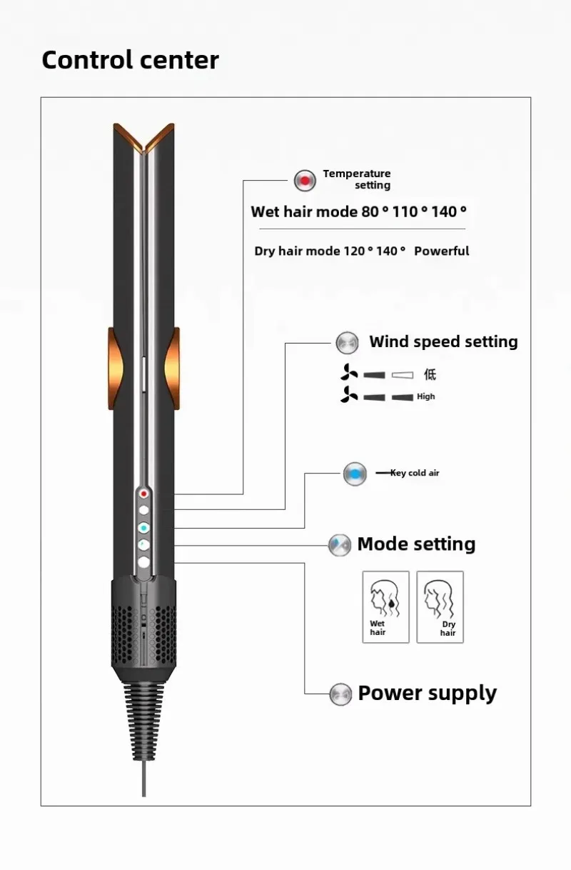 Hair Dryer Straightener Splint Straightener Hair Dryer Straightener Comb Curling Iron Escova Cabelo Escova Secadora Rotativa 6